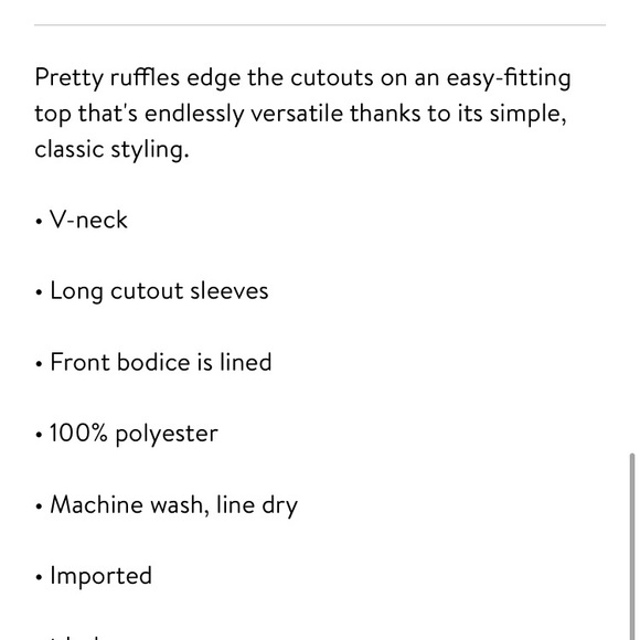 1.State Ruffle Cold Shoulder Top - Picture 7 of 7